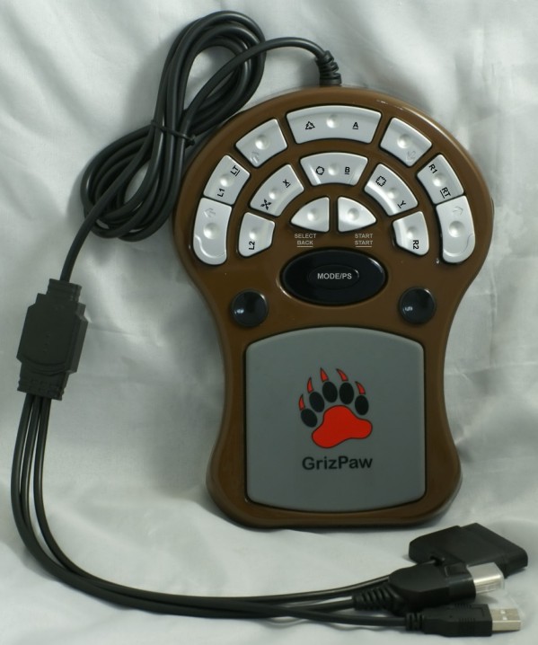 GRIZTech Grizpaw One Handed Game Controller for PC XBOX PS2 PS3 XBox360